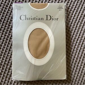 Vintage Dior Sandalfoot ultrasheer pantyhose SIZE 4,french champagne